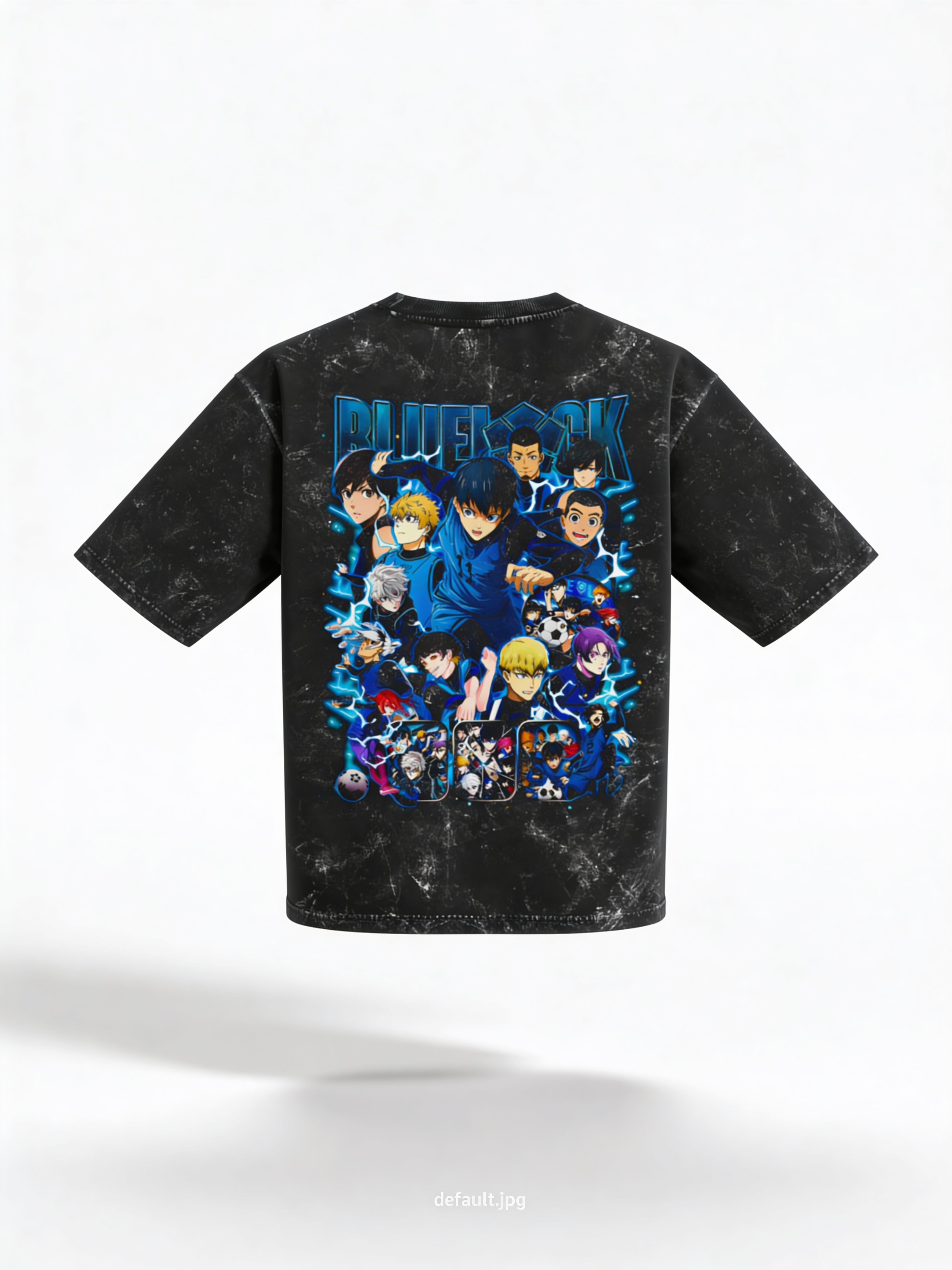 Unisex Acid Washed Oversized Tee - Blueblock