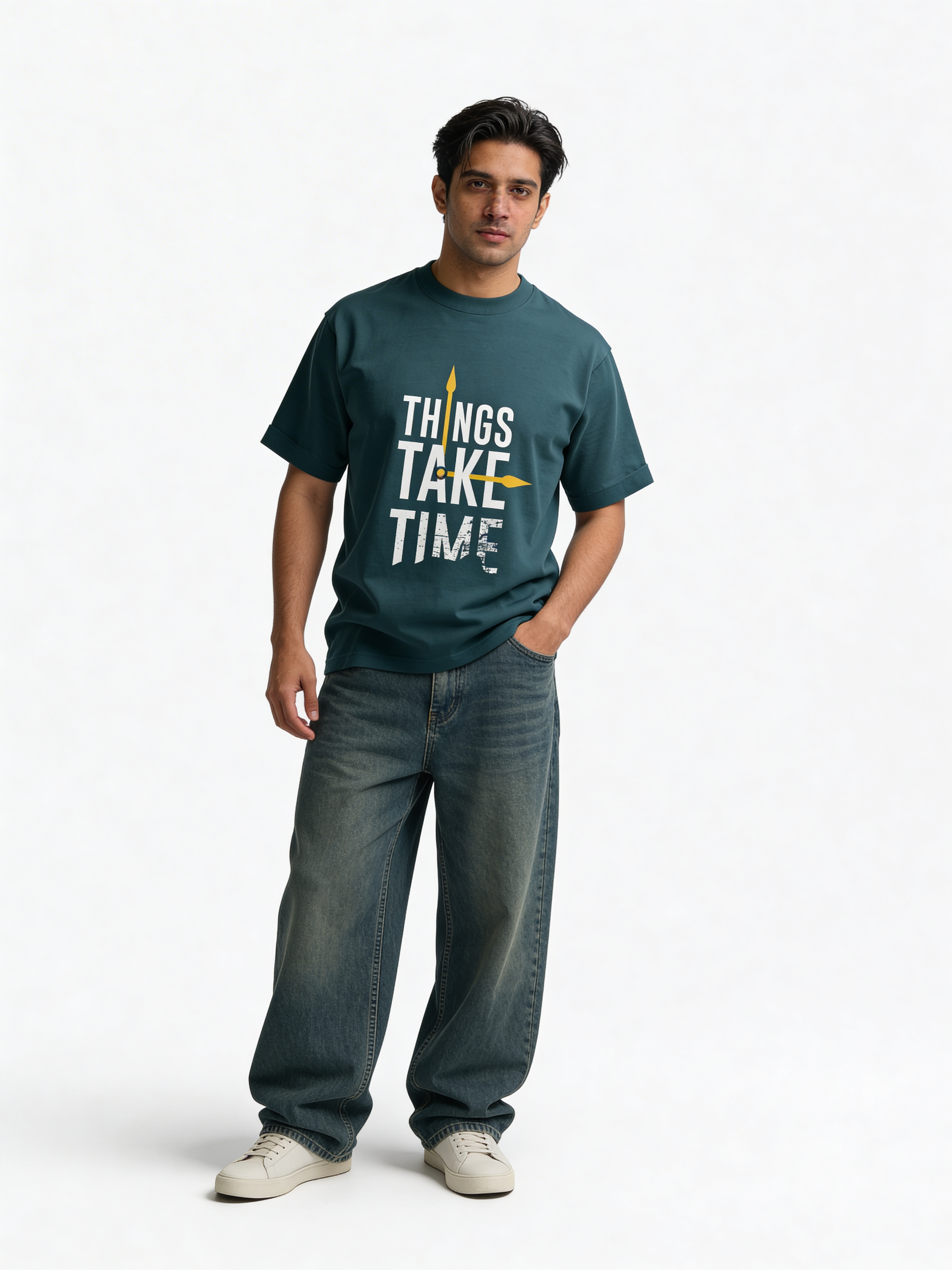 Unisex Oversized Classic T-Shirt - Things Take Time