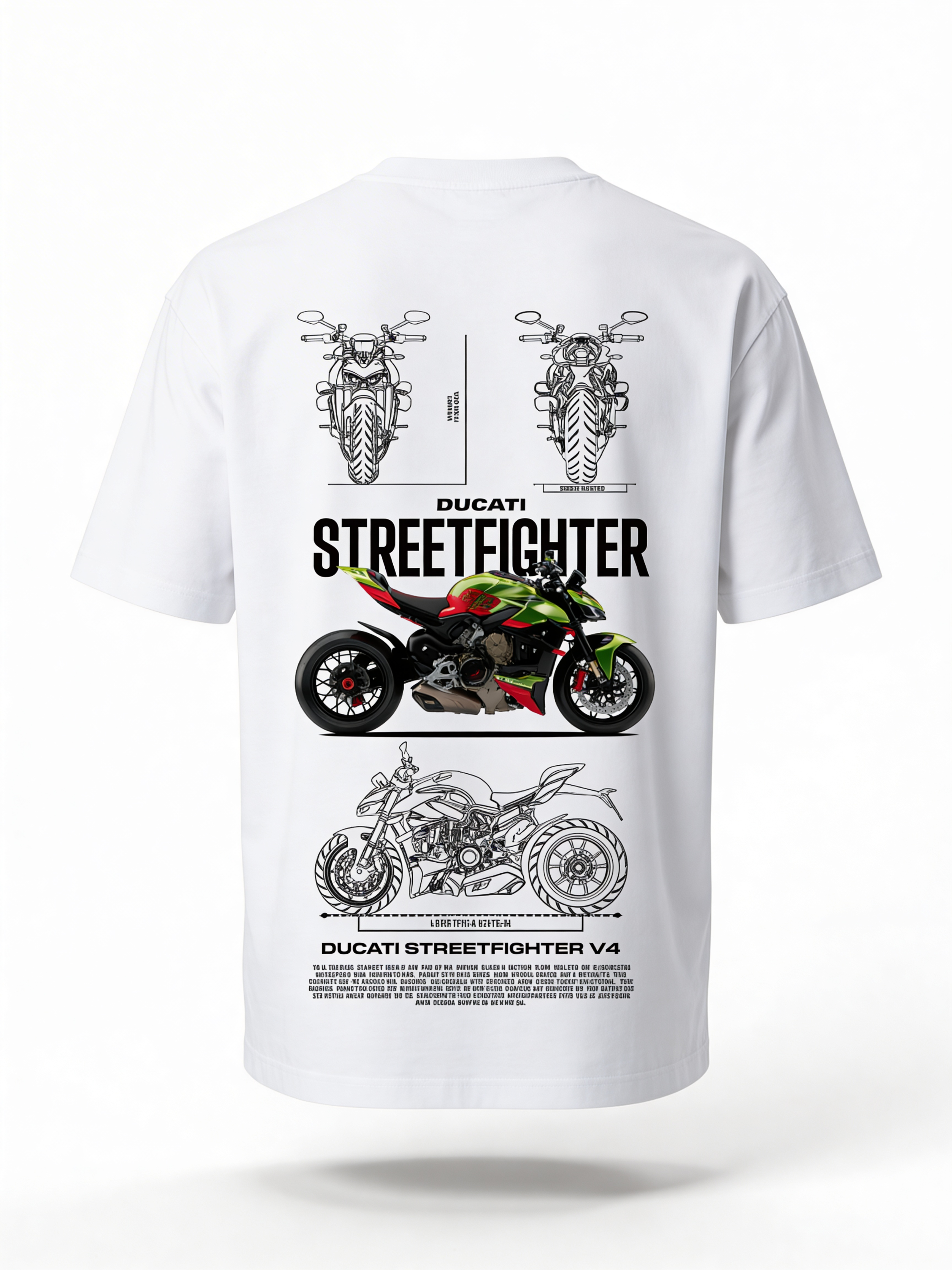 Unisex Oversized Classic T-Shirt - Ducati Street Fighter