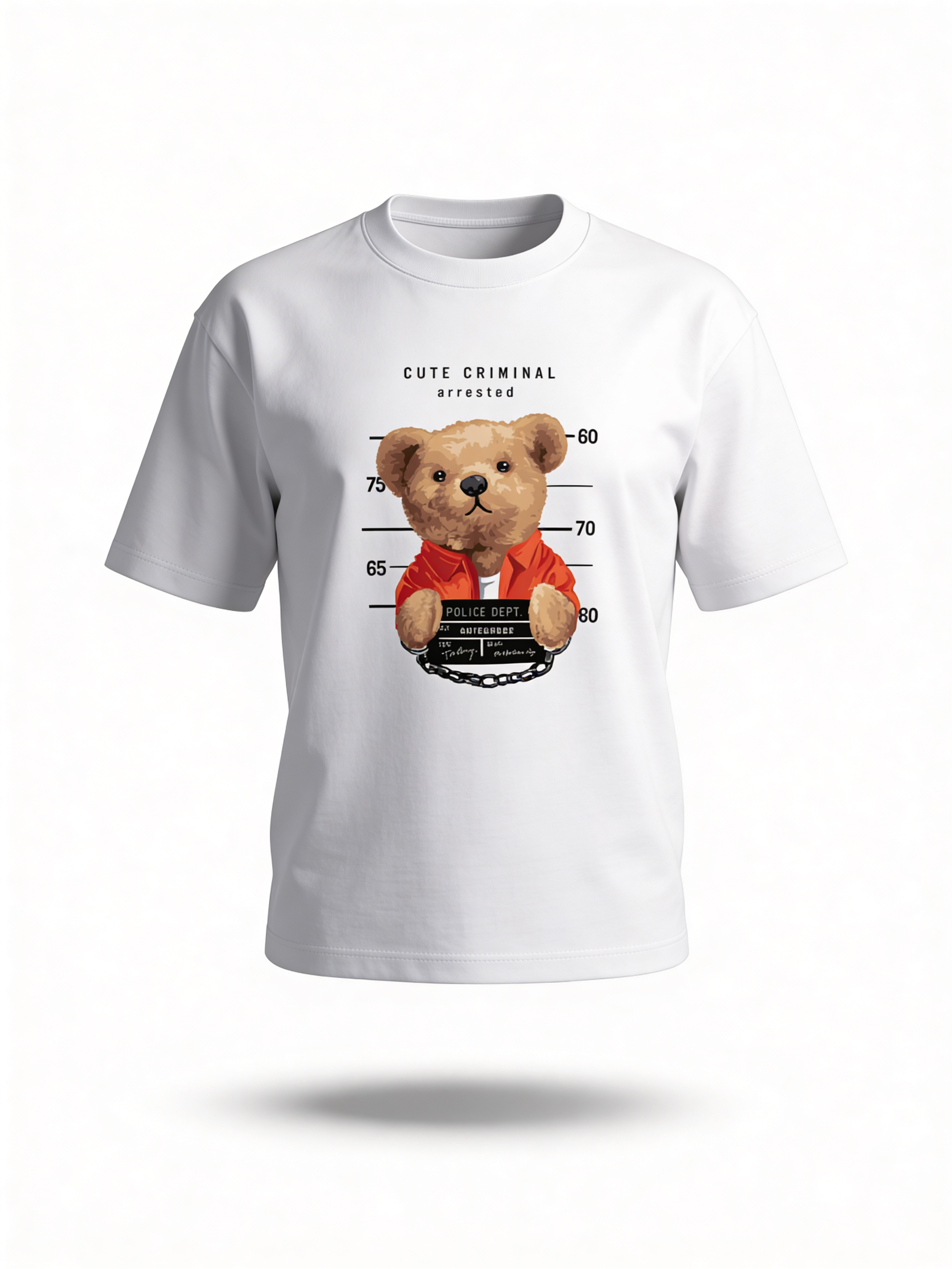 Unisex Oversized Classic T-Shirt - Cute Criminal Arrested