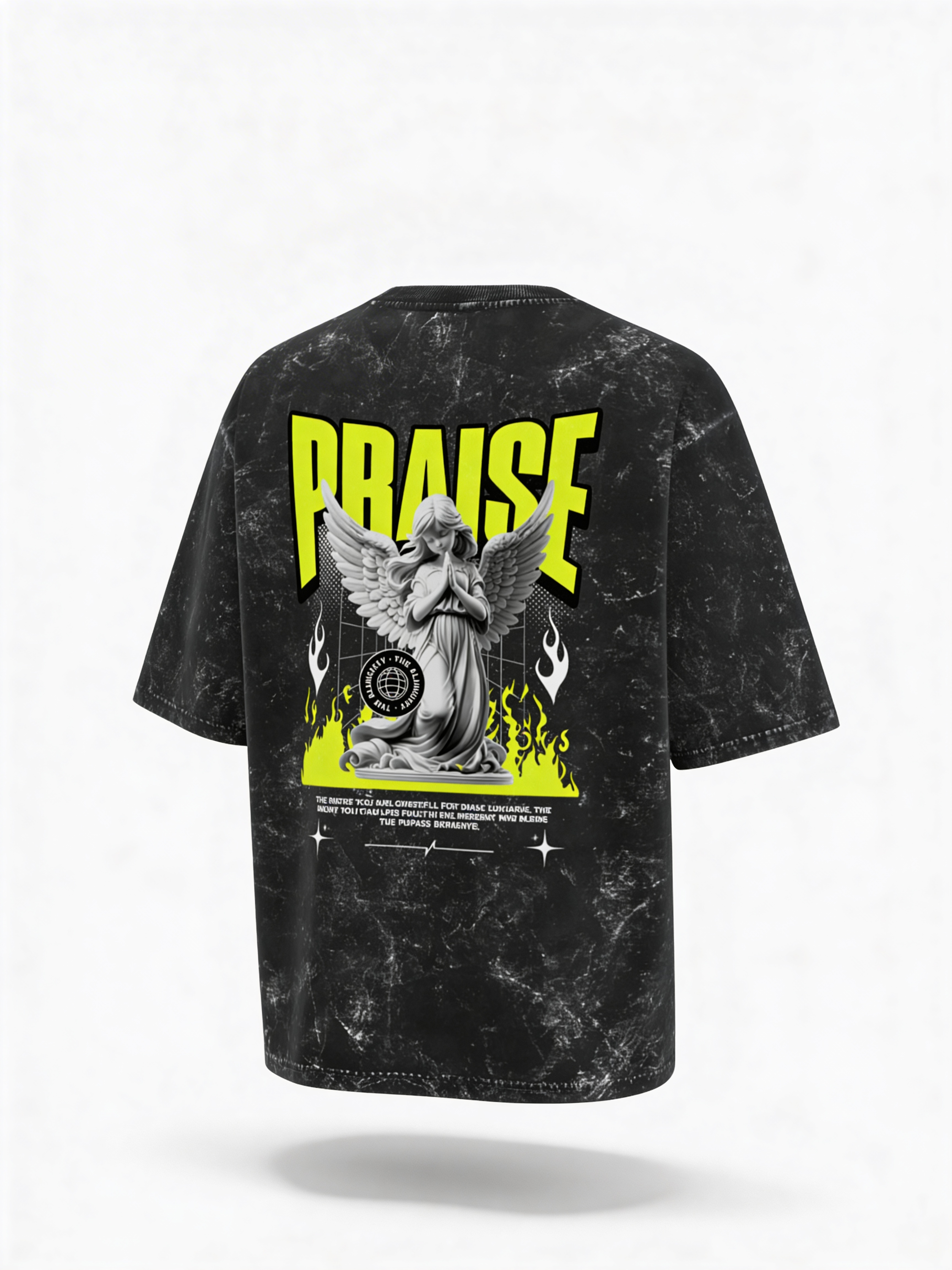 Unisex Acid Washed Oversized Tee - Praise