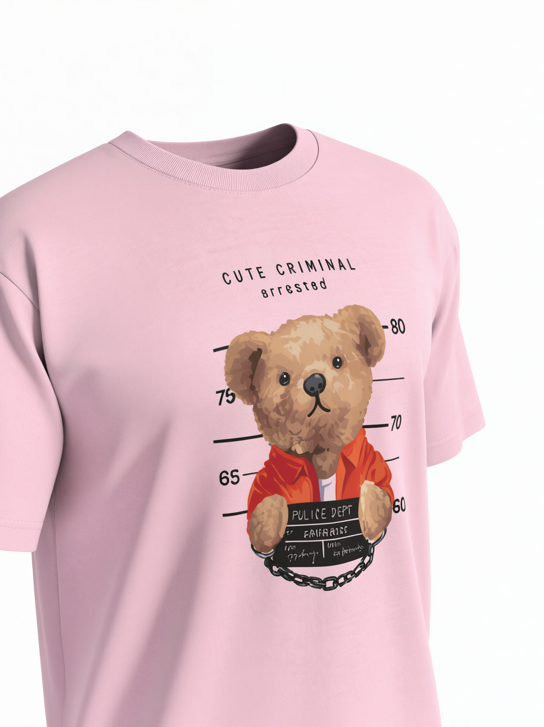 Unisex Oversized Classic T-Shirt - Cute Criminal Arrested