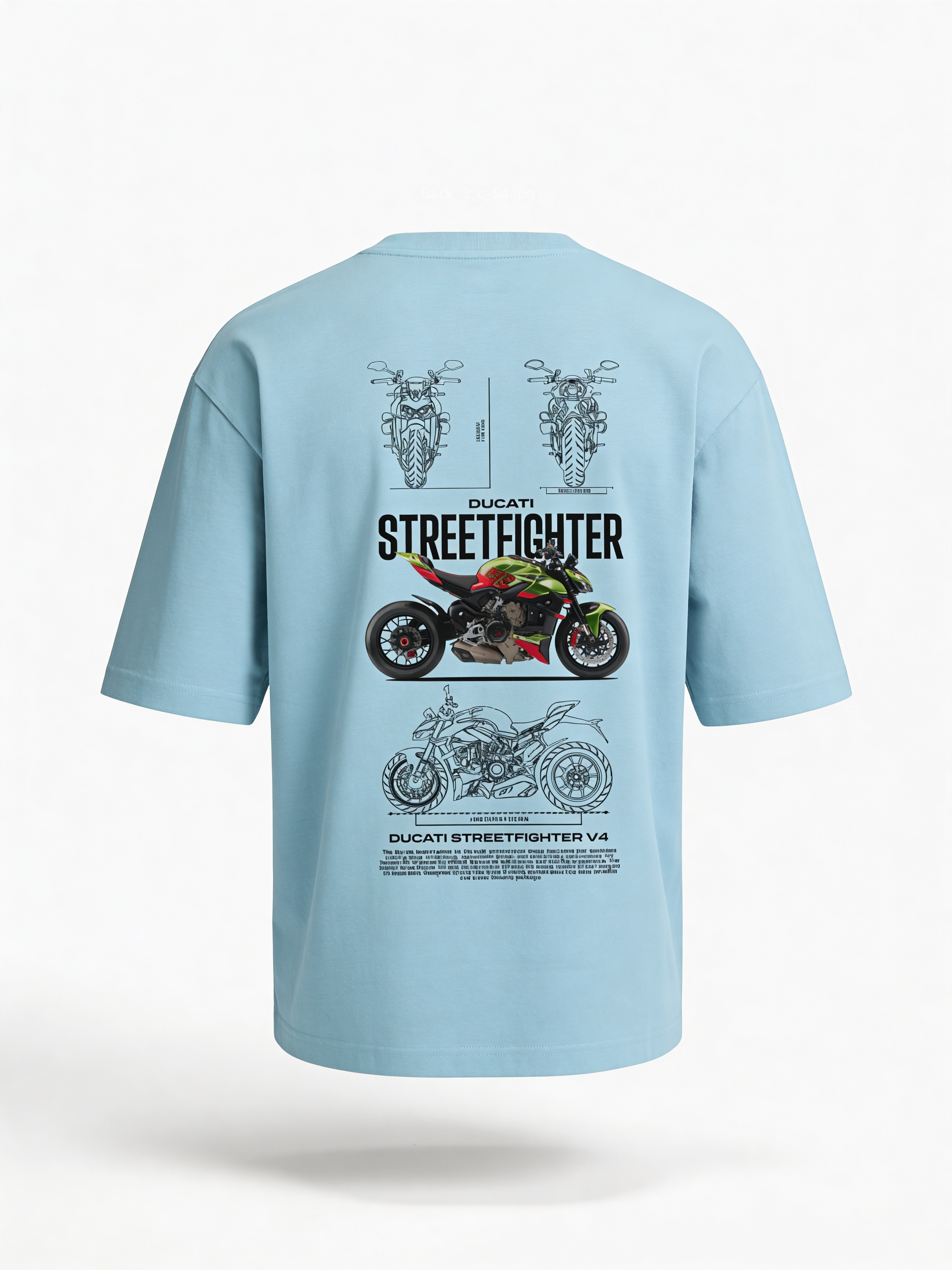 Unisex Oversized Classic T-Shirt - Ducati Street Fighter