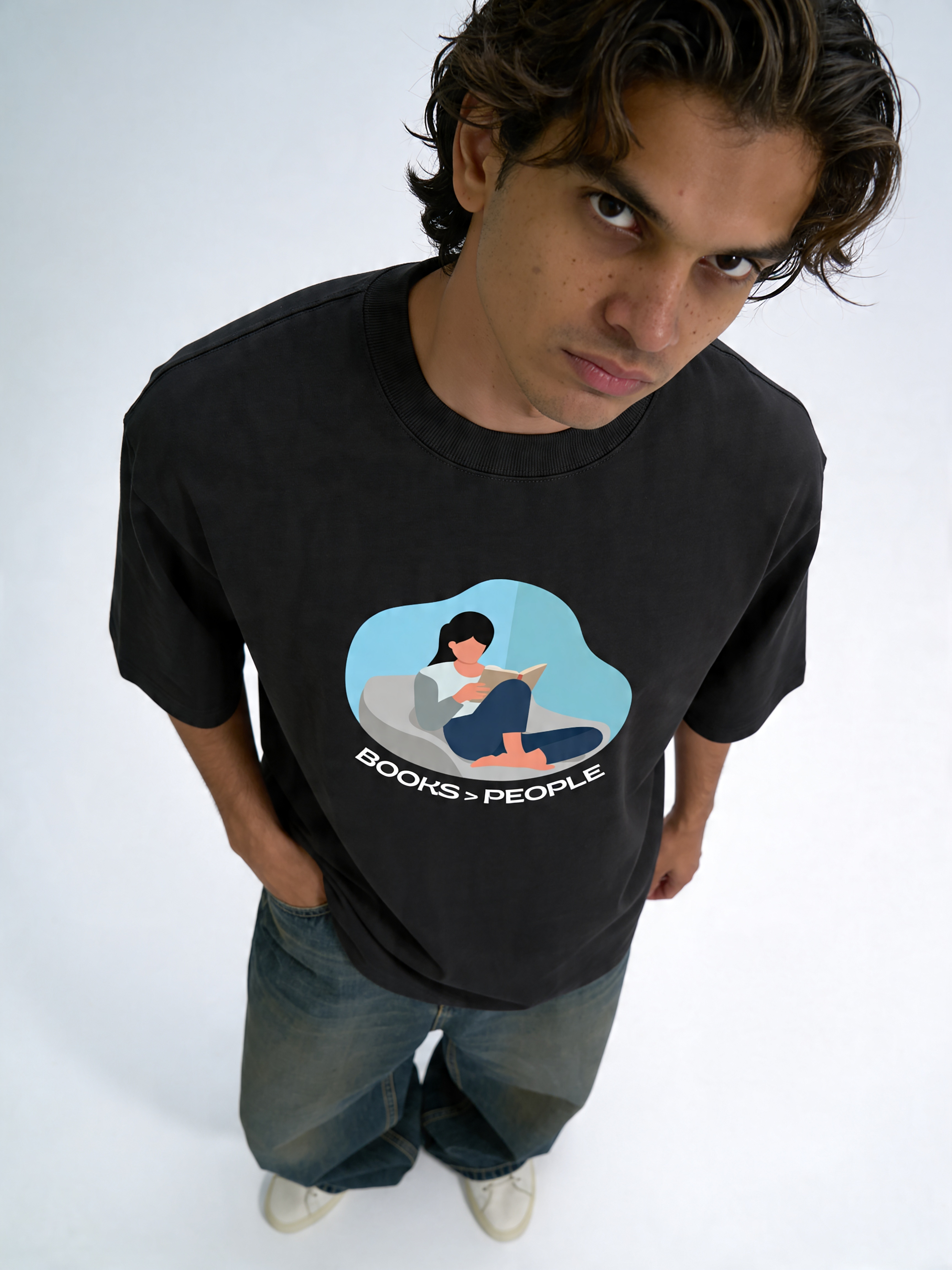 Unisex Oversized Classic T-Shirt Books>People