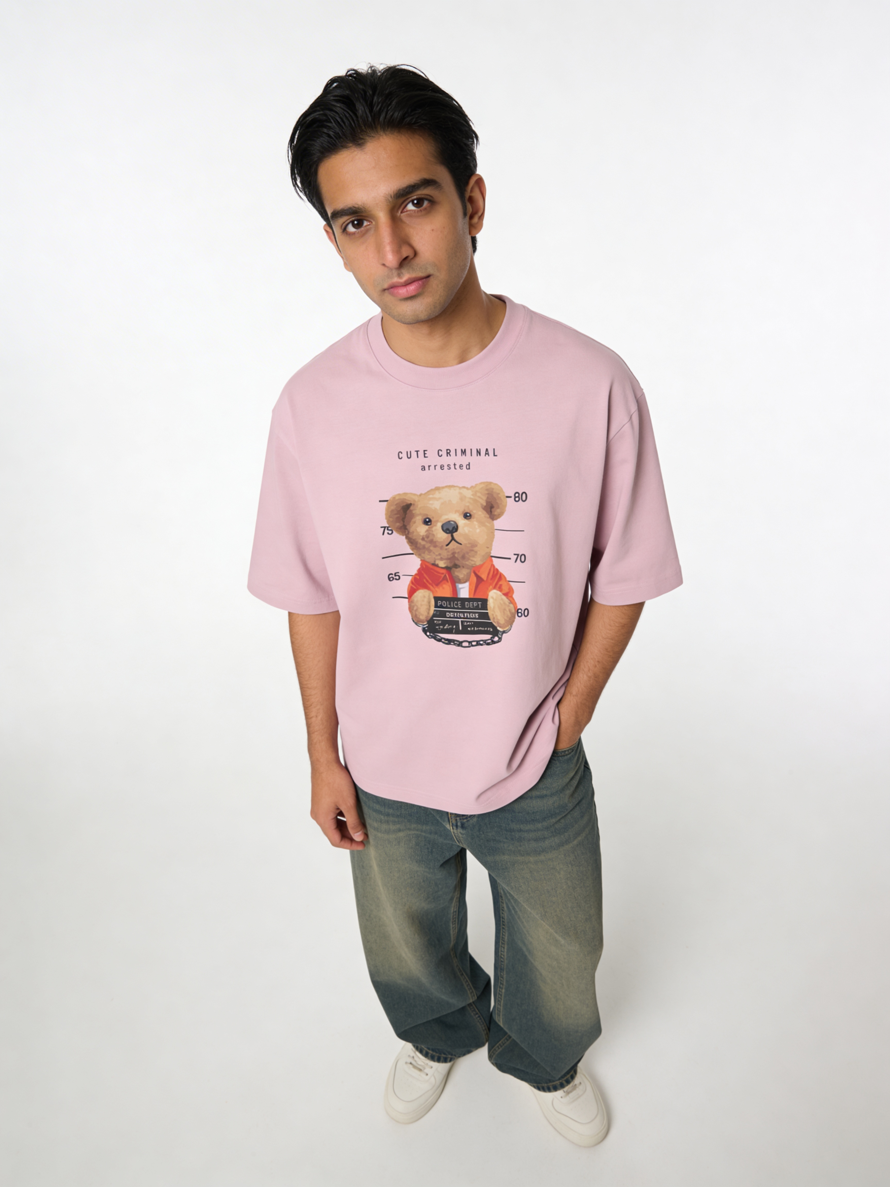 Unisex Oversized Classic T-Shirt - Cute Criminal Arrested