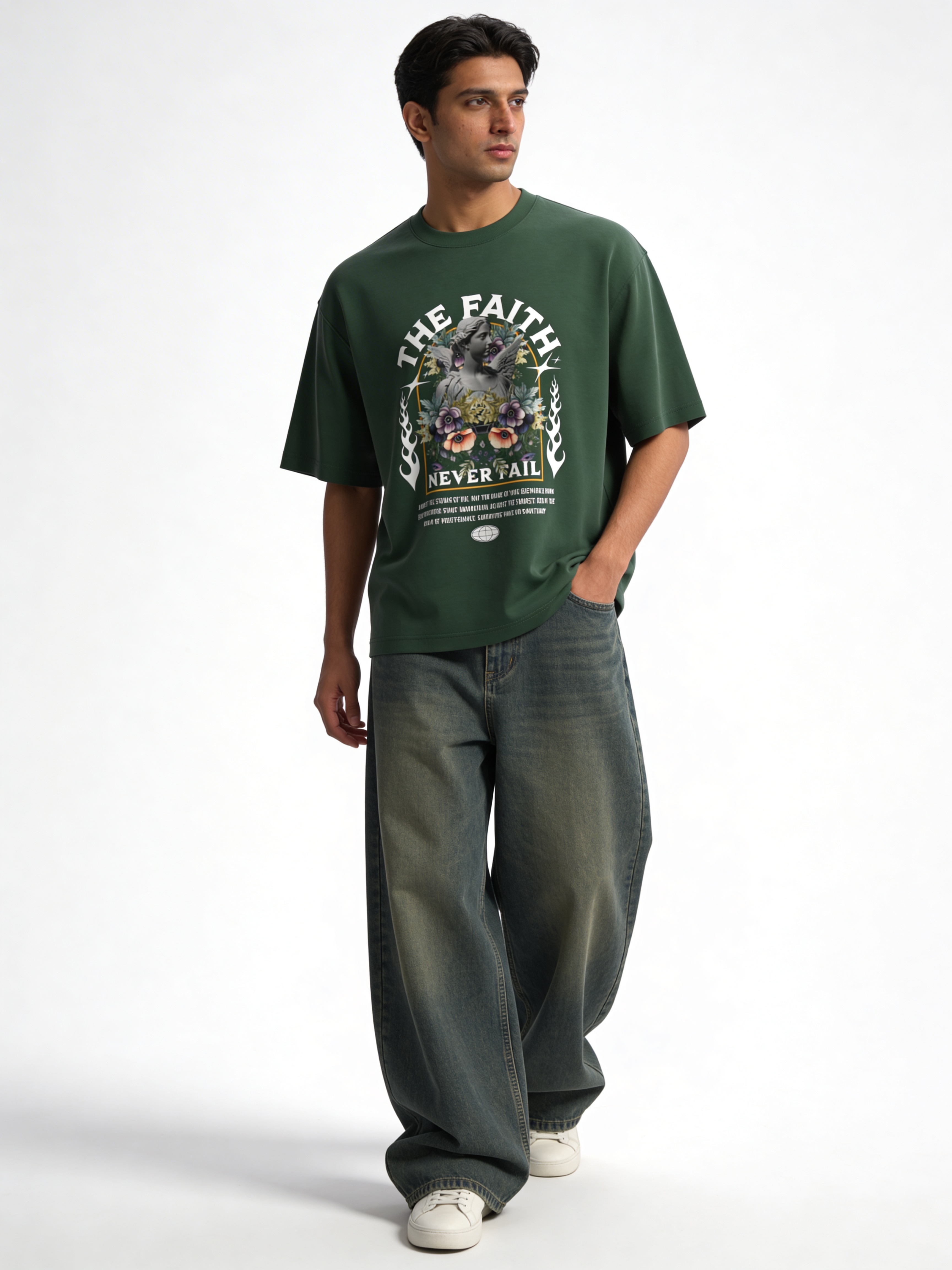 Unisex Oversized Classic T-Shirt- The Faith Never Fail