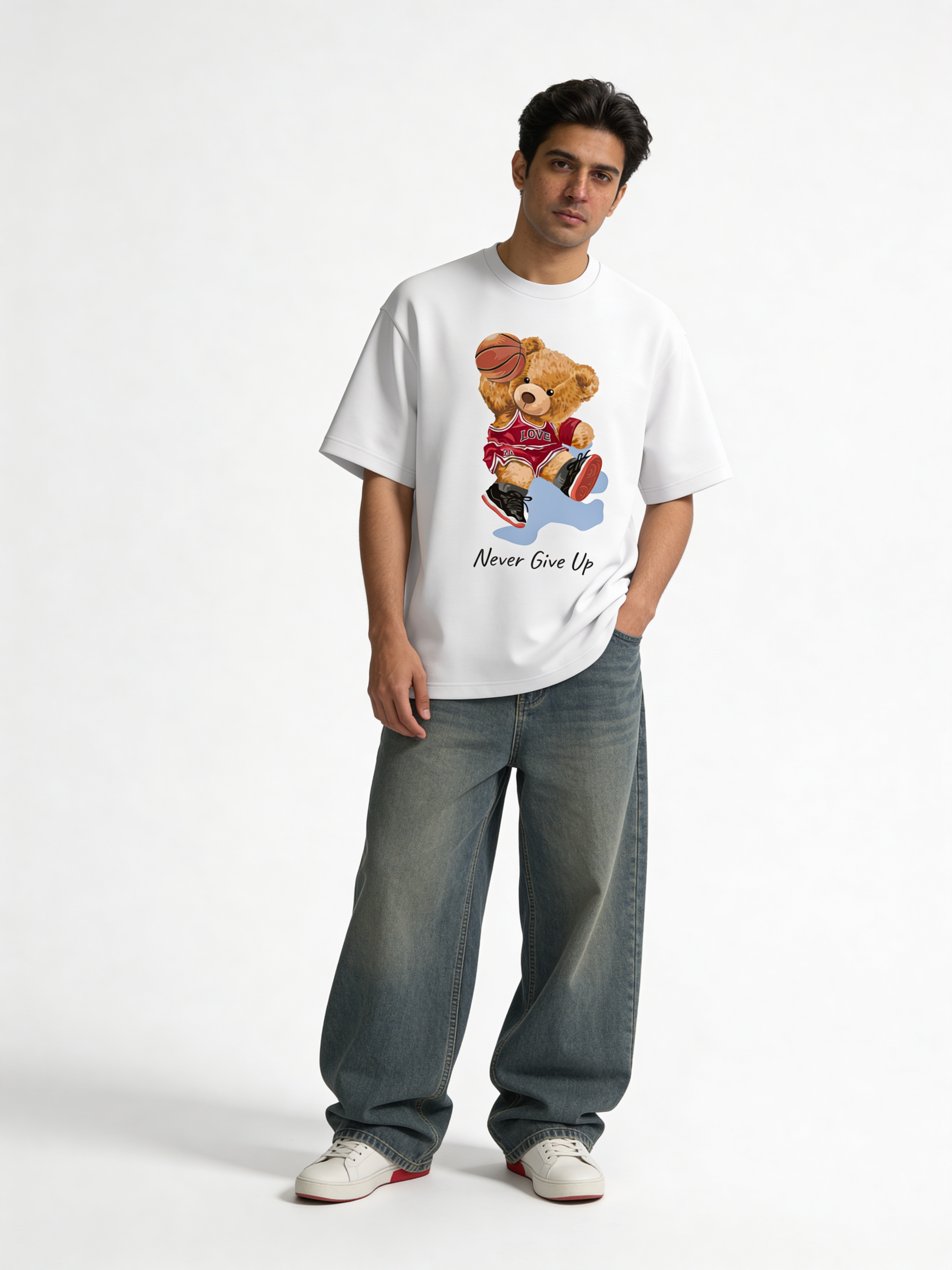 Unisex Oversized Classic T-Shirt - Never Give Up